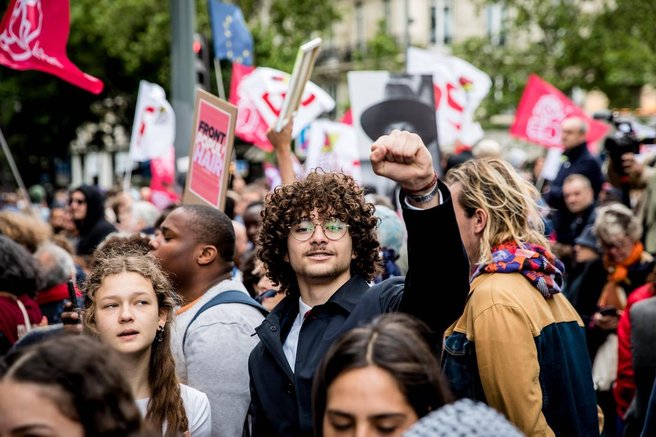 protest, skrajna desnica, francija