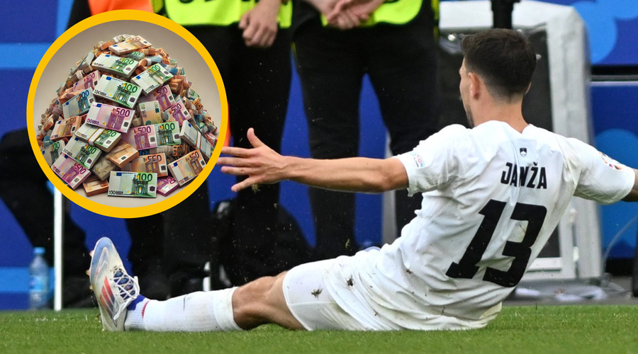 Za slavo, čast in tudi denar - goro denarja! Noro, koliko bo prejela Slovenija, če bo na Euru premagala Srbijo (foto: Profimedia/AI/fotomontaža)