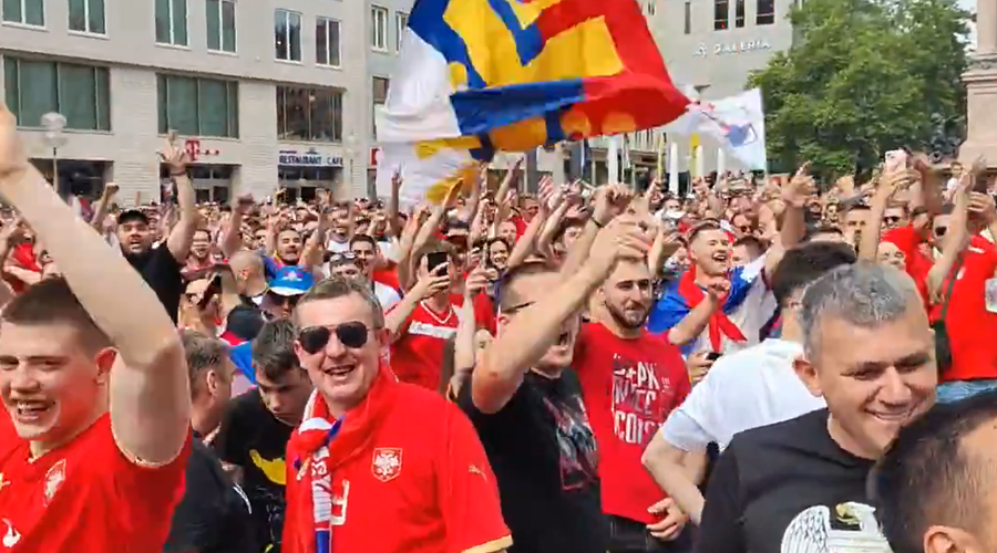 Srbska provokacija sredi Münchna: ne boste verjeli, kaj Slovencem sporočajo glede Luke Dončića (VIDEO) (foto: X/posnetek zaslona)