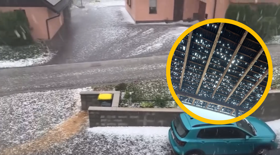 Napovedi so se uresničile: po državi divjala neurja, padala tudi toča, velika kot jajce (posledice so hude) (foto: Neurje.si/posnetek zaslona)