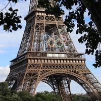 Pariz Eifflov stolp olimpijske igre krogi