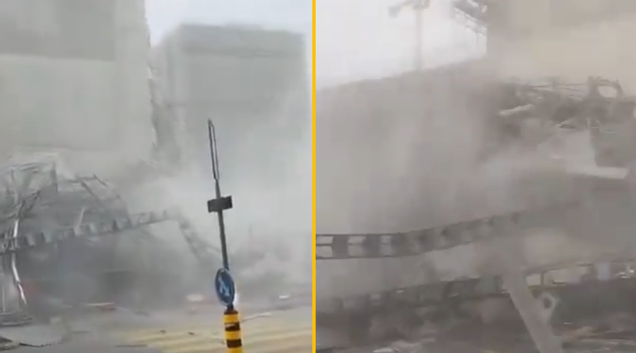 Med gradnjo se je zgodila huda nesreča: trije delavci umrli, številni poškodovani (VIDEO) (foto: hasan ucar Twitter/posnetek zaslona)