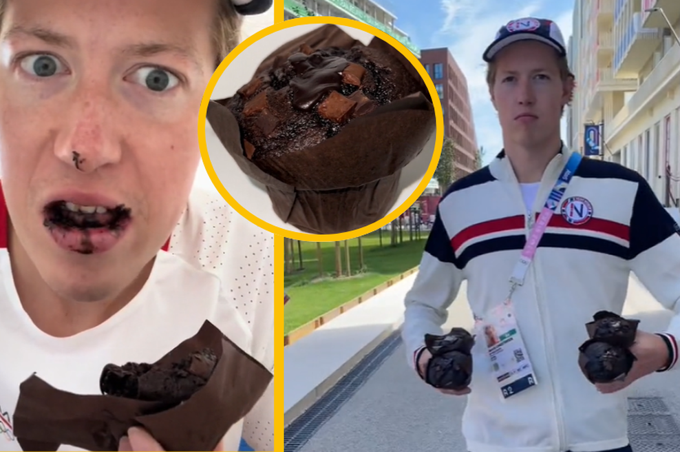 Športniki razkrivajo resnico o čokoladnih mafinih iz olimpijske vasi, o katerih govori cel TikTok (foto: fotomontaža/posnetek zaslona TikTok)
