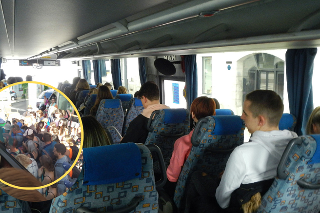 turisti avtobus gneča