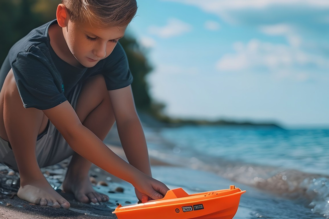 otrok morje igra plaža