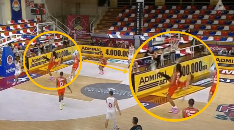Slovenski košarkar se je med tekmo grozljivo poškodoval, odpeljali so ga v bolnišnico (VIDEO padca vas bo pretresel) (foto: YouTube/Greg's court/posnetek zaslona/fotomontaža)