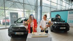 Kaja Kajzer, Andreja Leški, torta, avtomobili, Citroen