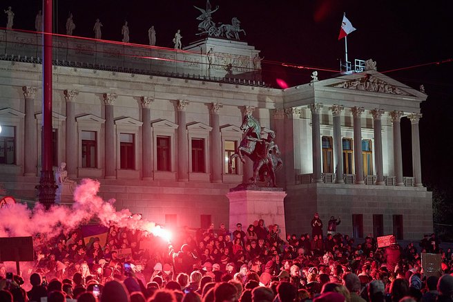 vienna, dunaj, protest