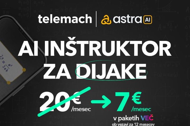 Telemach se približuje mladim in svoj portfelj krepi s platformo Astra AI