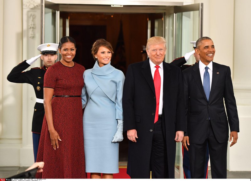 Barack Obama, Michelle Obama, Donald Trump in Melania Trump