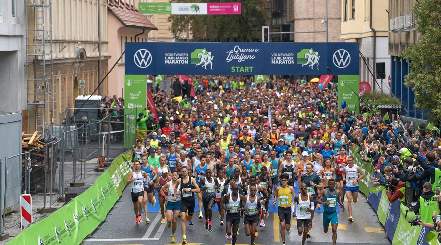 Začenja se 28. Ljubljanski maraton, zaradi gneče so organizatorji letos uvedli veliko novost (foto: Ljubljanski maraton)