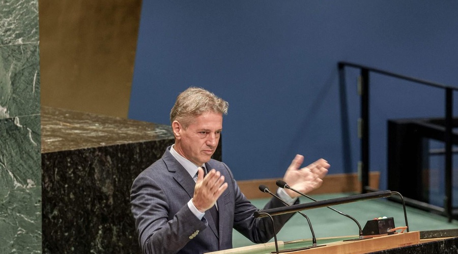 Robert Golob na Vrhu o prihodnosti na 79. Generalni skupščini OZN. (foto: Profimedia)