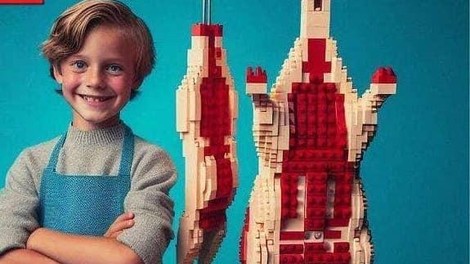 Vegetarijanci na nogah: na prodajnih policah lego kocke v podobi zaklanih živali?!