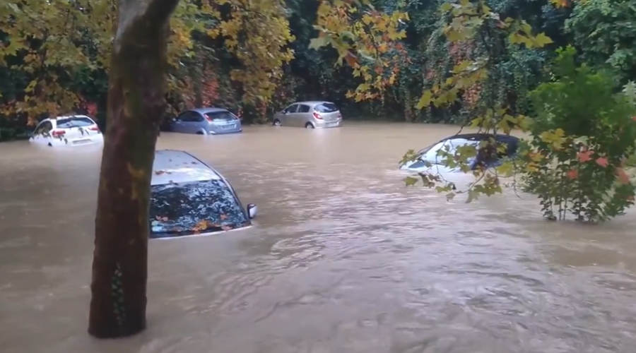 Pretresljivi prizori: ceste so se spremenile v reke, voda odnašala avtomobile (VIDEO) (foto: @hr_eventhunter Twitter)