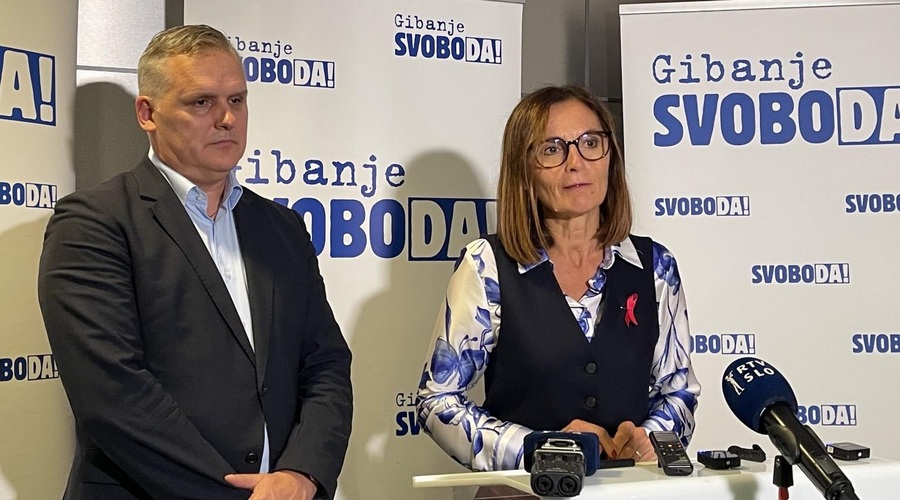 Tudi Gibanje Svoboda za umik referenduma o Jeku 2, ki ga očitno ne bo (foto: Kaja Šoštarec/STA)