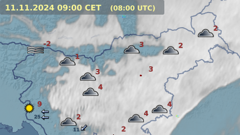 vreme, oblacno, dez, minus
