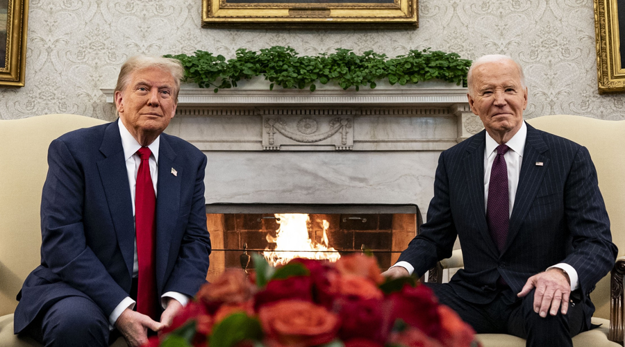 Donald Trump in Joe Biden skupaj v Beli hiši: je bila tam tudi nova prva dama Melania Trump? (foto: Profimedia)
