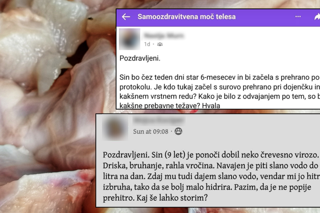 slana voda surovo meso