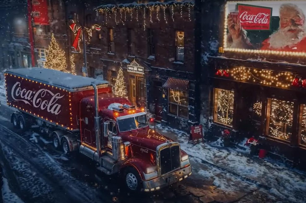 Legendarni božični oglas za Coca-Colo so predelali z umetno inteligenco, a ljudje niso najbolj navdušeni (foto: Coca-cola Christmas Advert 2024 / Coca-Cola (YouTube, zajem zaslona))