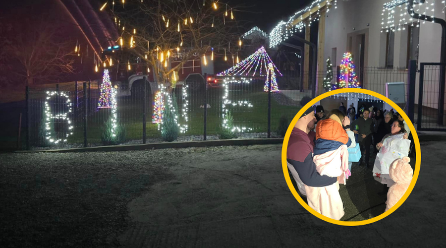 3-letni Bine se je po več mesecih vrnil iz zdravljenja v tujini: domačini so mu pripravili čustven sprejem (FOTO) (foto: Facebook/Olga Karba)