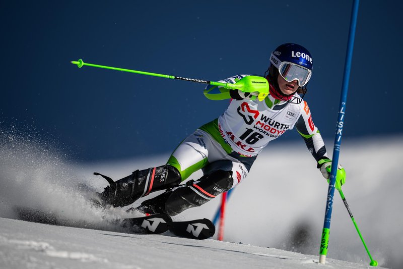 Najboljša slovenska smučarka Andreja Slokar je končala na 12. mestu.