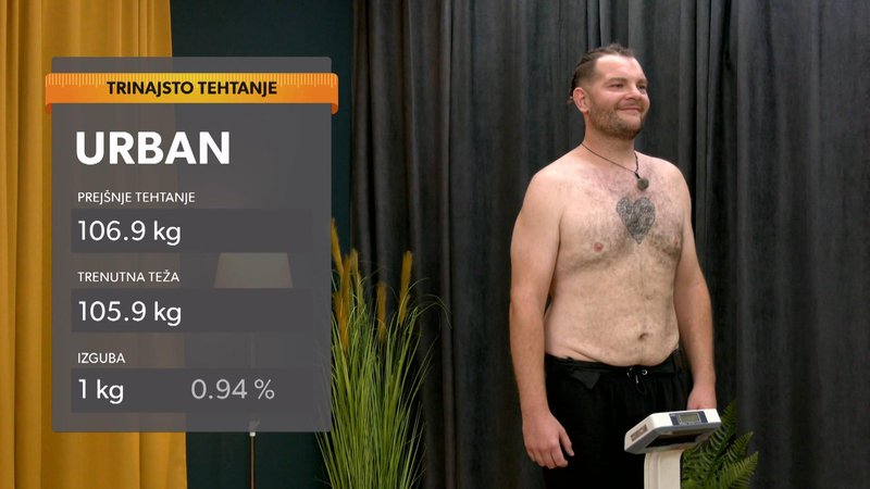 Urban je izgubil en kilogram.