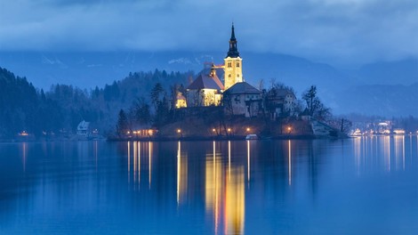 Bled Blejsko jezero zima