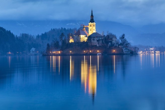 Bled Blejsko jezero zima