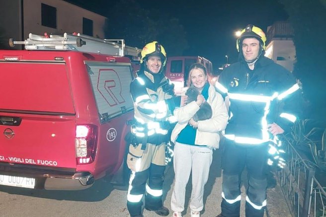 živali Rovinj gasilci maček reševanje