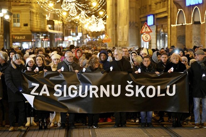 protest, hrvaška, zagreb, šola
