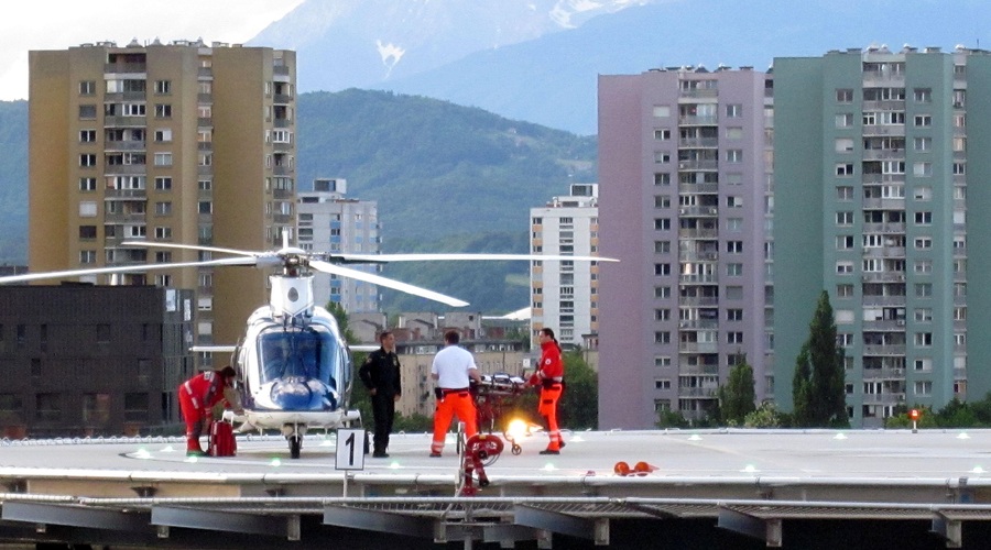 Dodatne minute, ki lahko odločajo o življenju: Ljubljanski heliport 82. dan zaprt (foto: BOBO/JAKA PRIJATELJ)