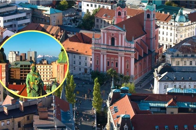 Ljubljana dron turist