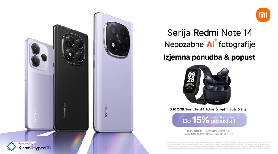 Xiaomi predstavlja serijo Redmi Note 14: Profesionalna fotografija in vzdržljivost sta glavni značilnosti nove serije (foto: promocijska fotografija)