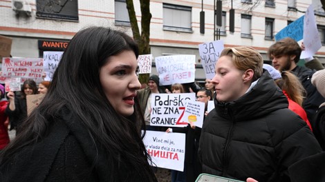 Ljubljana srbsko veleposlanistvo protest