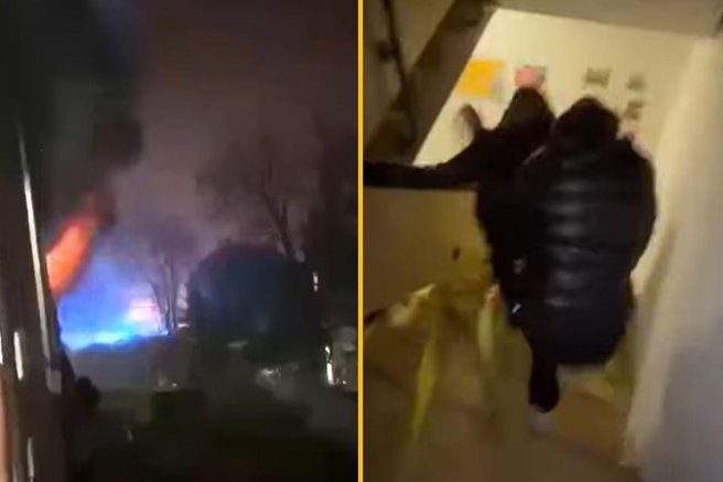 požar dijaški dom Ivana Cankarja videoposnetek