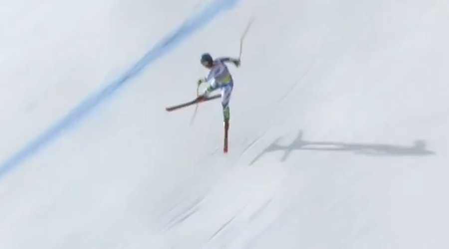 Tik pred ciljem so se razblinile slovenske sanje po medalji, Hrobat komaj pristal na nogah (VIDEO) (foto: Eurosport France/Omrežje X)