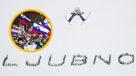 Ljubno navijači smučarski skoki šport Slovenija Nika Prevc