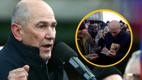 Janez Janša protest upokojenci