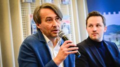 Aleš Steger Fabula Beletrina novinarska konferenca Matija Kovac Celje zupan