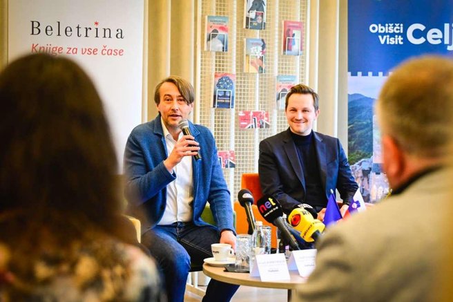 Ales Steger Fabula novinarska konferenca Matija Kovac Celje zupan