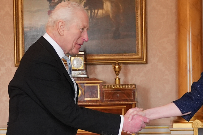 Sanja Štiglic sprejem Karl III. britanski kralj