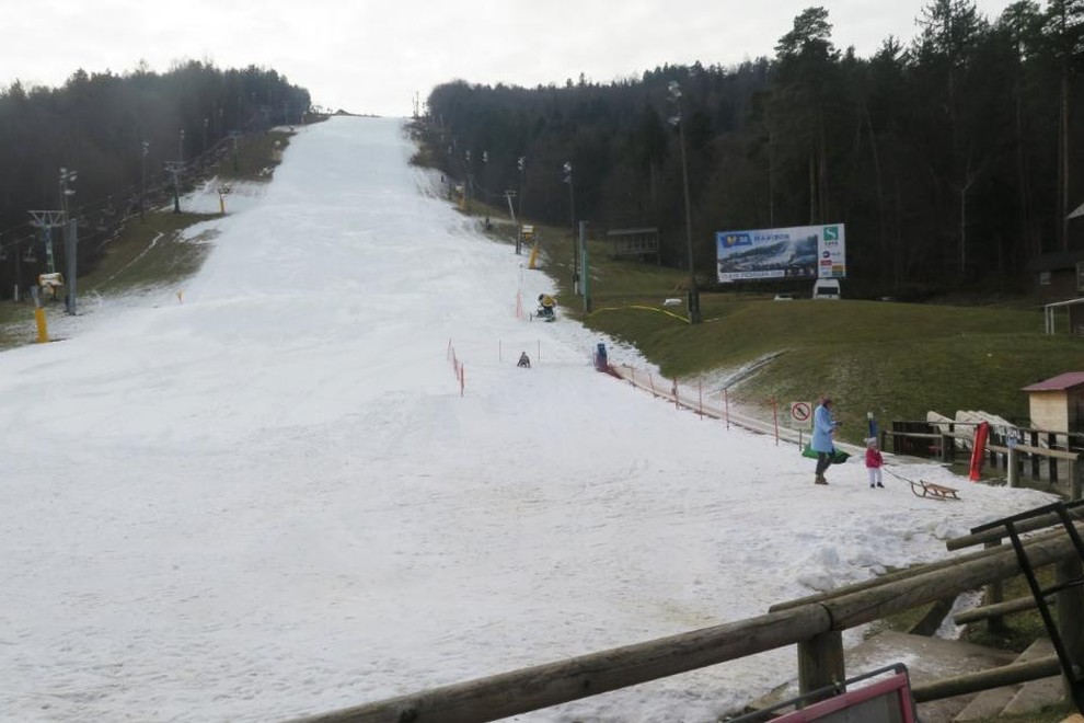Maribor smučišče Pohorje vreme temperature sneg