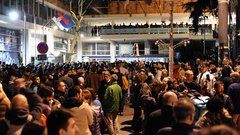 policija protest Srbija študenti