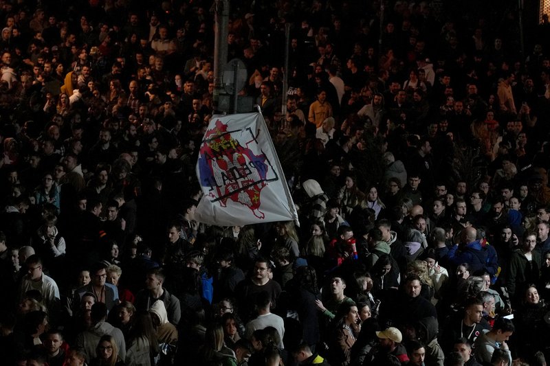 policija protest Srbija študenti