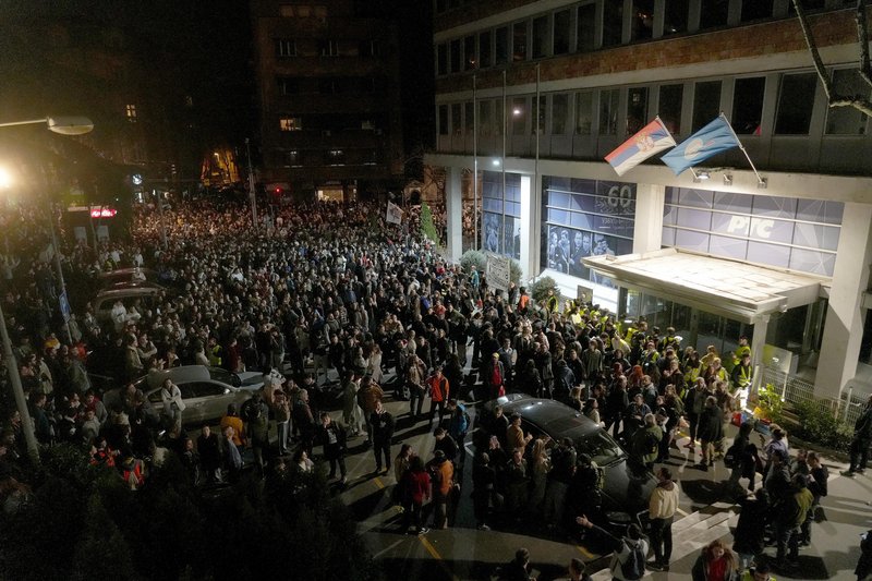 policija protest Srbija študenti