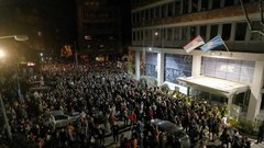 policija protest Srbija študenti
