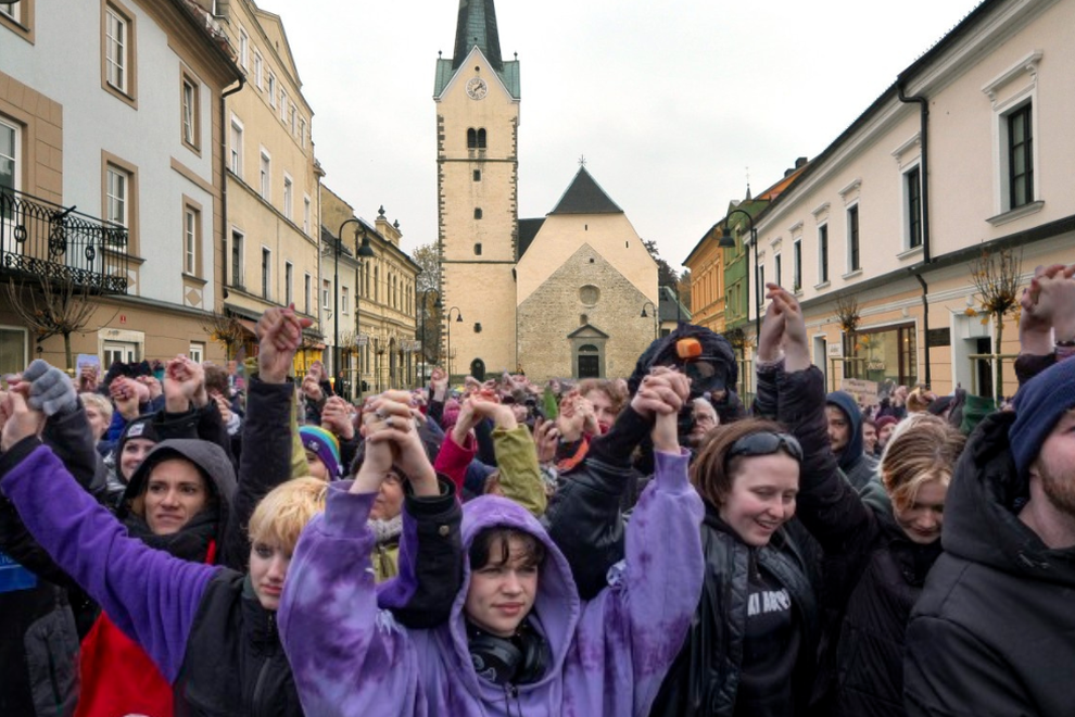 Slovenj Gradec mladi protest