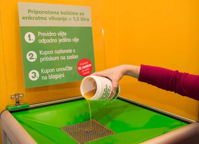 Spar Slovenija zbiralnik odpadno jedilno olje