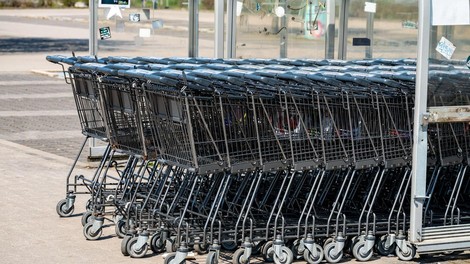 nakupovalni voziček hrana živilo Hofer Mercator cene