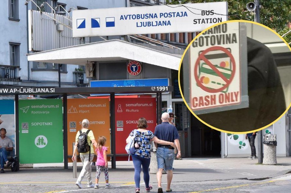 Gnev potnikov na glavnem ljubljanskem kolodvoru: v 21. stoletju še vedno brez kartičnega plačila?! Vas zanima, zakaj? (foto: Bobo/Uredništvo/fotomontaža)